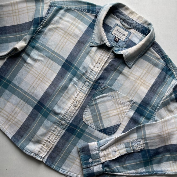 American Eagle Outfitters Other - American Eagle Outfitters Oversized Hooded Flannel Shirt XS